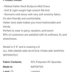 Ribbed halter sundress.